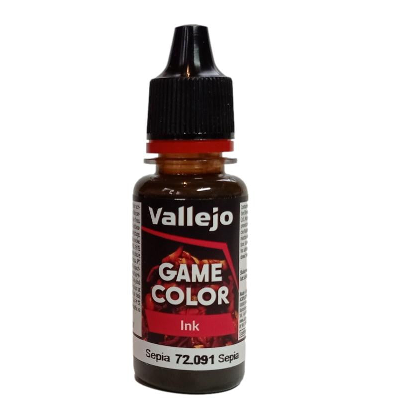 Vallejo Game Color: Ink- Sepia Ink, 17 ml. 72091
